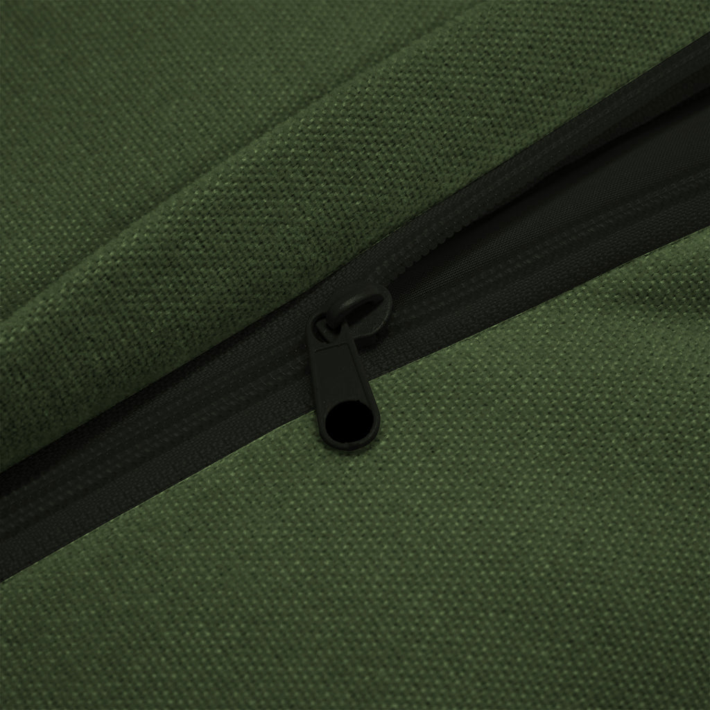 Set of 2 Slipcovered Armchairs,Deep Seat Accent Chair Set for Living Room, Reading Room, Bedroom and Working Spaces,Armchair Sets with Large Soft Pillows,Chenille Fabric,Green