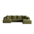 Modern Upholstered Sectional Boneless Couch Set,Modular 132' L Shaped Sectional Living Room Sofa Set With 6 Pillows,Free Combination Sofa Couch for Living Room,Bedroom