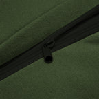 Green Chenille Slipcovered Armchair with Ottoman Set.