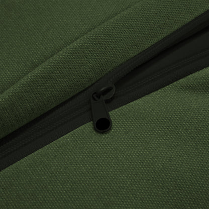 Upholstered Slipcovered Armchair with Ottoman, Deep Seat Armchair W/ Wide Ottoman for Living Room, Armchair Sets with Large Soft Pillows(Set of 2),Chenille Fabric,Green