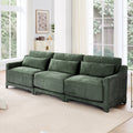 Three - seater sofa with lumbar pillow,Chenille, ergonomic, wooden base,high - resilience sponge, elegant armrests, easy install,suits bedrooms, studies, hotels, apartments,Green