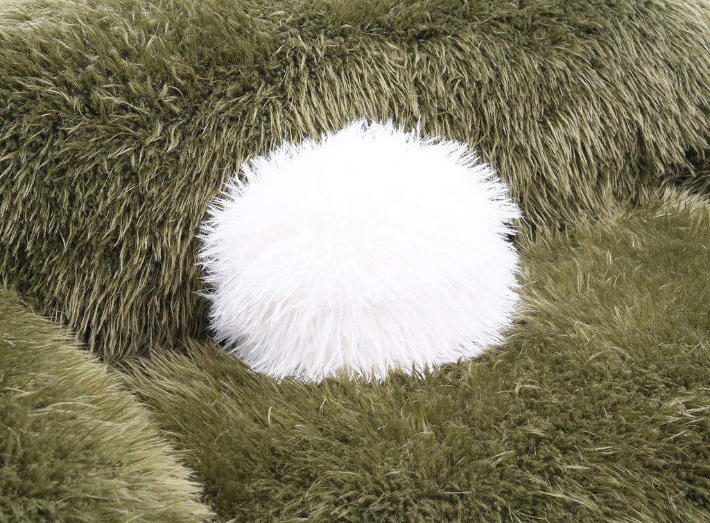 Contemporary Style Soft And Luxurious Accent Swivel Chair Green Finish Ball Pillow Included Primary Living Room Accent Chair