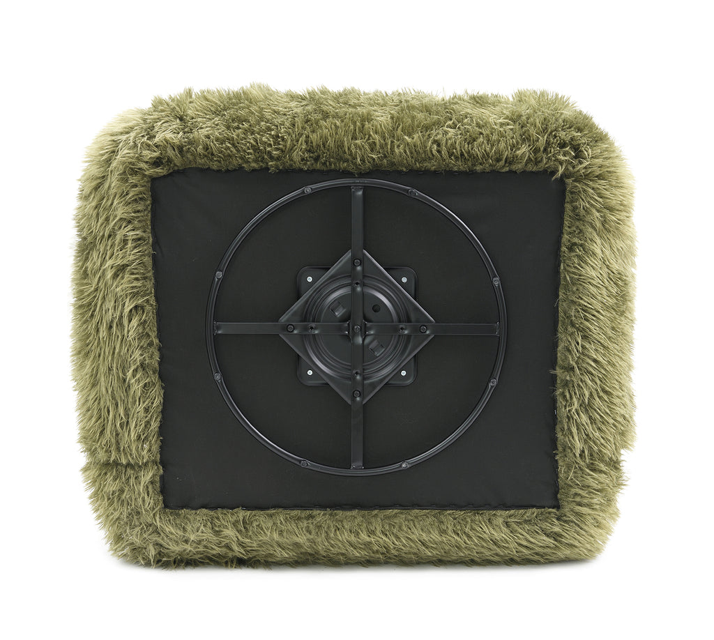 Contemporary Style Soft And Luxurious Accent Swivel Chair Green Finish Ball Pillow Included Primary Living Room Accent Chair