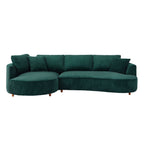 122.04 inch Oversized Sectional Sofa, Modern Couch with Chaise, Comfy Sofa Couch with Left Facing Chaise,Corduroy Sofa Green