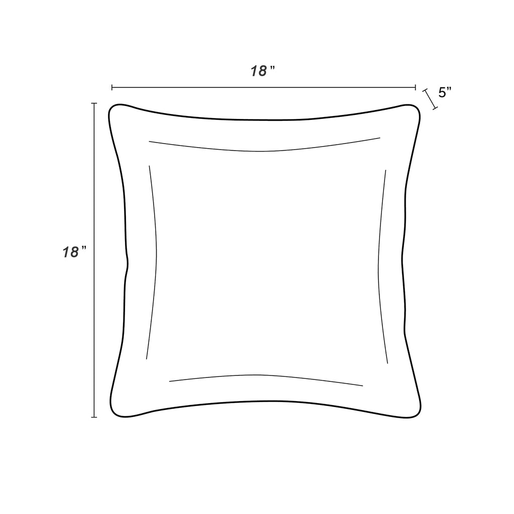 2 Pack Outdoor Throw Pillows, Waterproof & Fade-Resistant Patio Cushions for Garden, Porch, Poolside Furniture - Soft & Comfortable Decorative Pillow Covers (18x18 Inch, Green leaf)