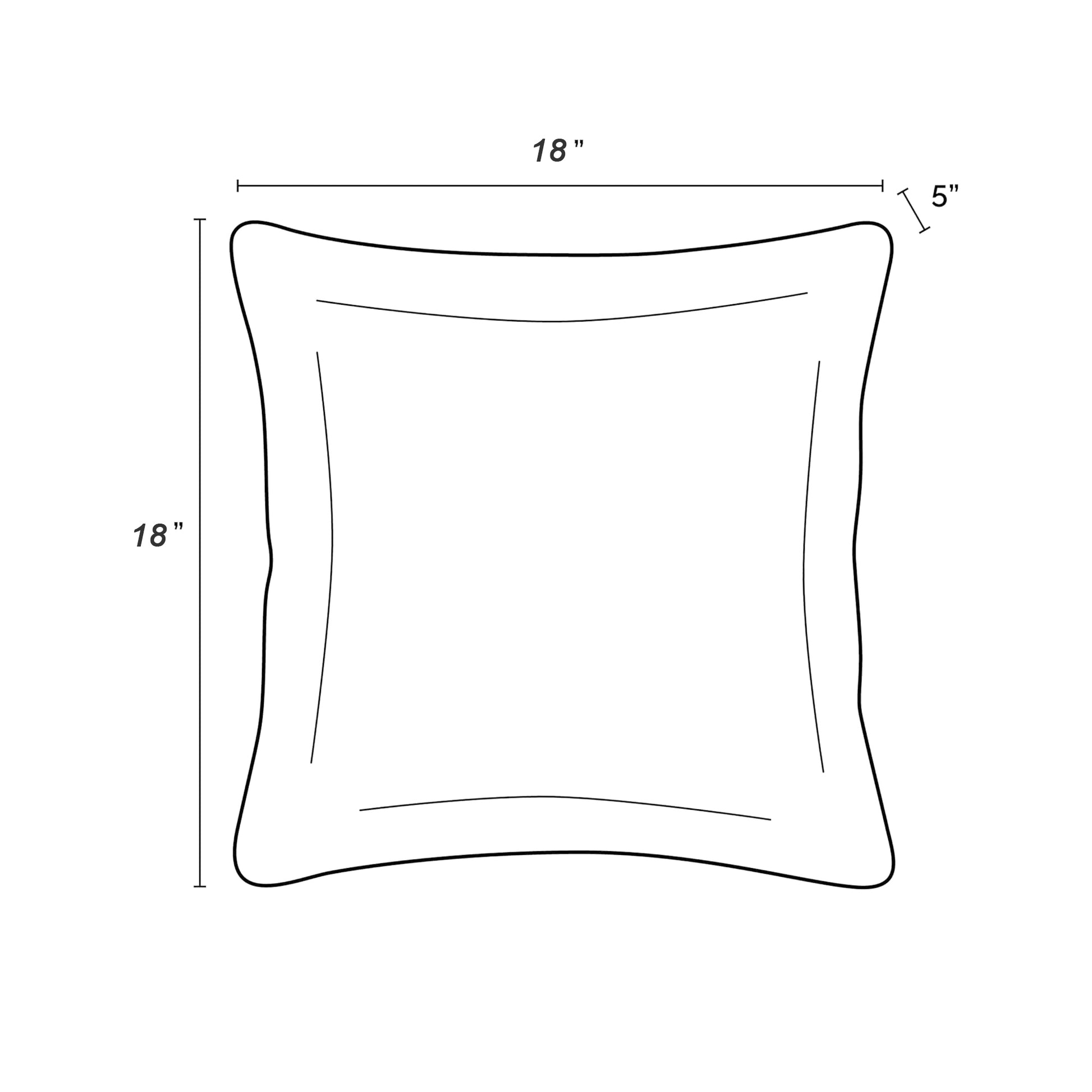 2 Pack Outdoor Throw Pillows, Waterproof & Fade-Resistant Patio Cushions for Garden, Porch, Poolside Furniture - Soft & Comfortable Decorative Pillow Covers (18x18 Inch, Green leaf)