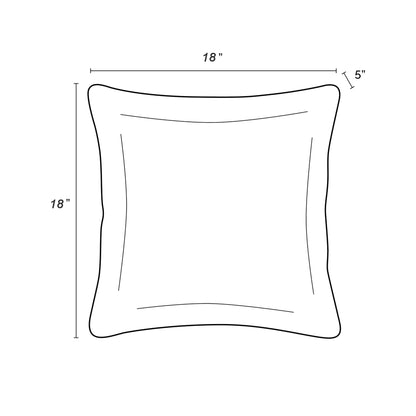 2 Pack Outdoor Throw Pillows, Waterproof & Fade-Resistant Patio Cushions for Garden, Porch, Poolside Furniture - Soft & Comfortable Decorative Pillow Covers (18x18 Inch, Green leaf)