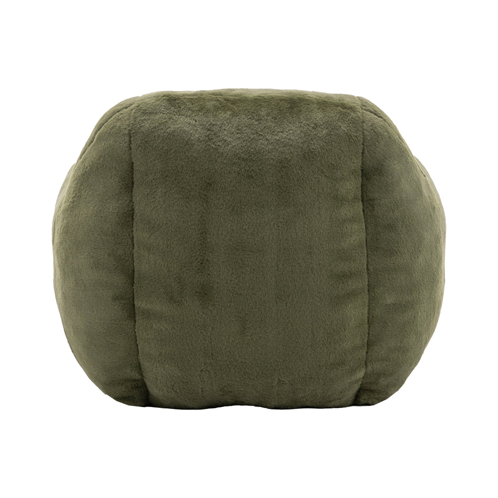 Bean Bag Chair, Comfy Bean Bag Sofa with Back Support, Faux Fur Bean Bag Chair for Adults and Kids, Stuffed Floor Sofa for Living Room, Bedroom, Apartment, Green