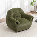 Bean Bag Chair, Comfy Bean Bag Sofa with Back Support, Faux Fur Bean Bag Chair for Adults and Kids, Stuffed Floor Sofa for Living Room, Bedroom, Apartment, Green