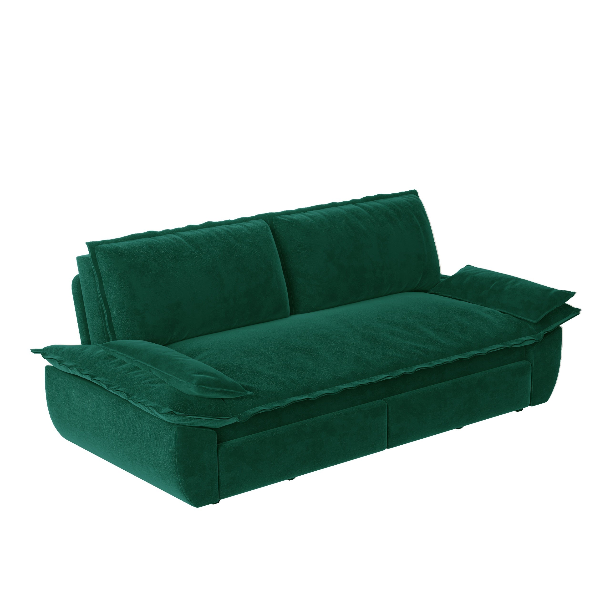 73.2 ' Queen Pull Out Sofa Bed, 3-in-1 Convertible Sleeper Sofa, Multi-Functional Velvet Loveseat Bed