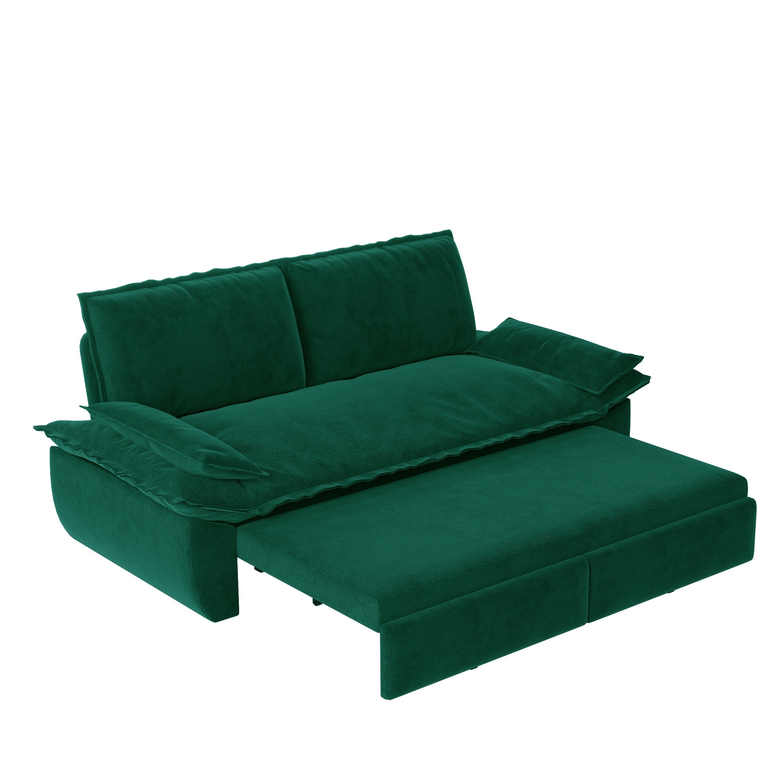 73.2 ' Queen Pull Out Sofa Bed, 3-in-1 Convertible Sleeper Sofa, Multi-Functional Velvet Loveseat Bed
