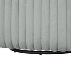 Alexa Ultra Plush Modern Barrel Swivel Chair in Grey with Wide Wale Cord-like Fabric Accent Chair