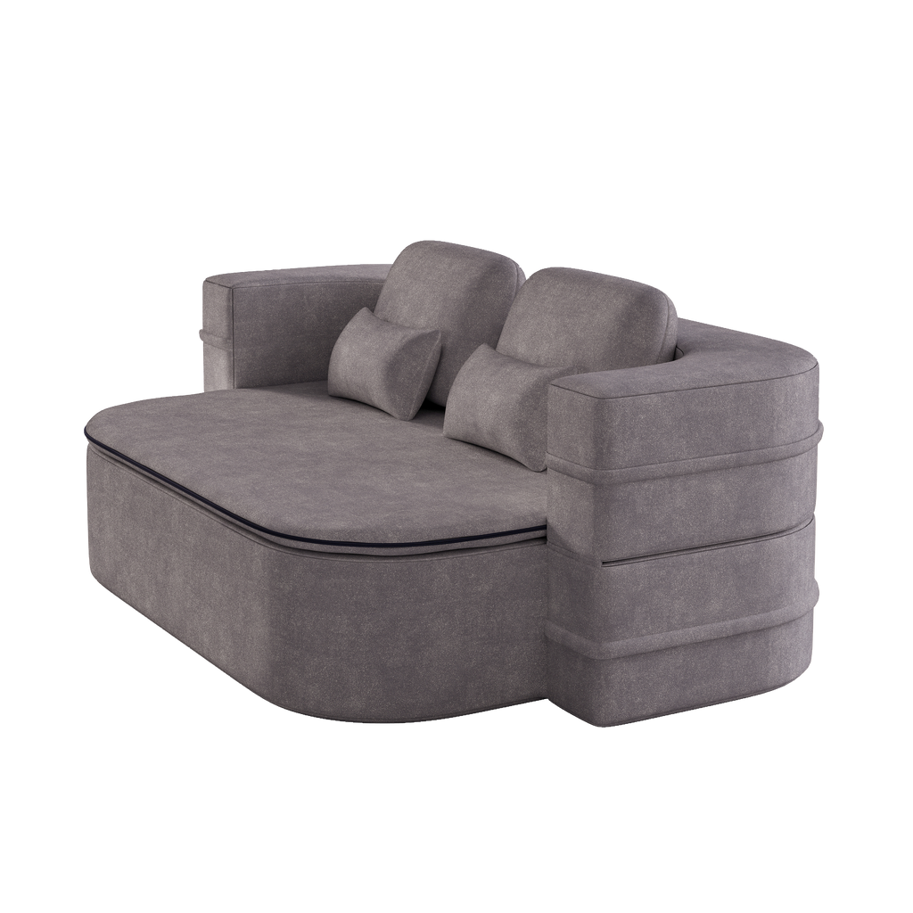 75''2-in-1 Foldable Sofa,Convertible Sleeper Foam Sofa Bed with Multi Functional Blanket, Chenille Floor folding sofa bed, Floor Sofa Lounge Sofa for Living Room Bedroom Lounge Studio