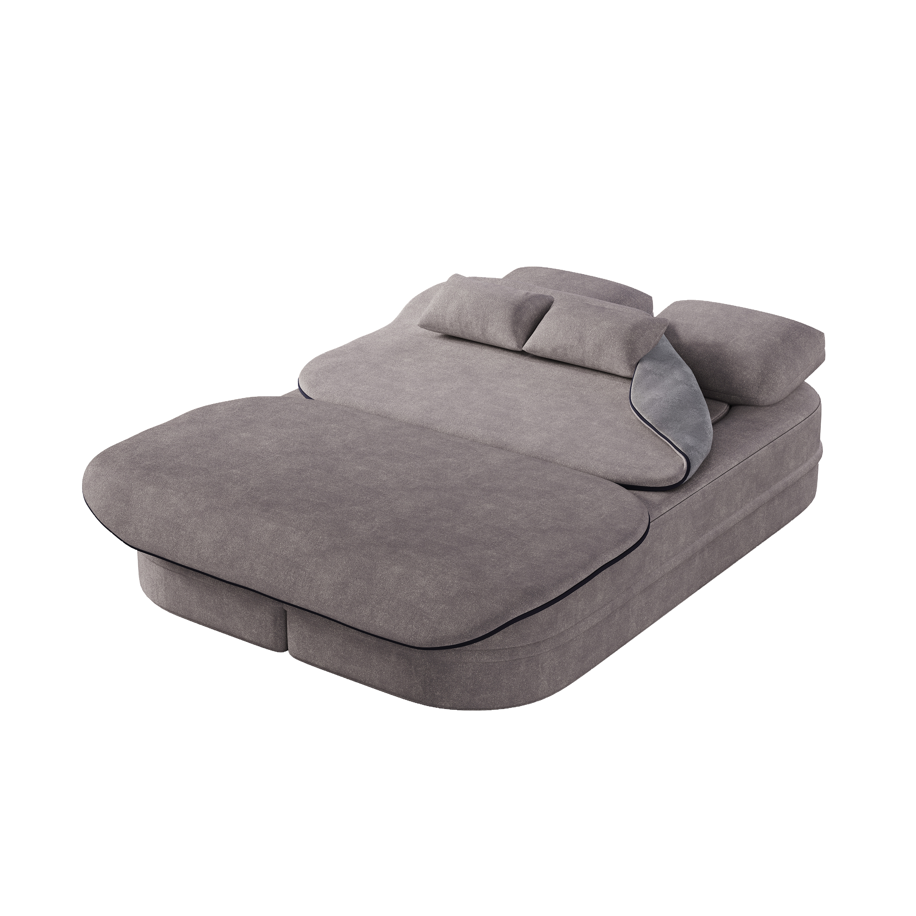 75''2-in-1 Foldable Sofa,Convertible Sleeper Foam Sofa Bed with Multi Functional Blanket, Chenille Floor folding sofa bed, Floor Sofa Lounge Sofa for Living Room Bedroom Lounge Studio