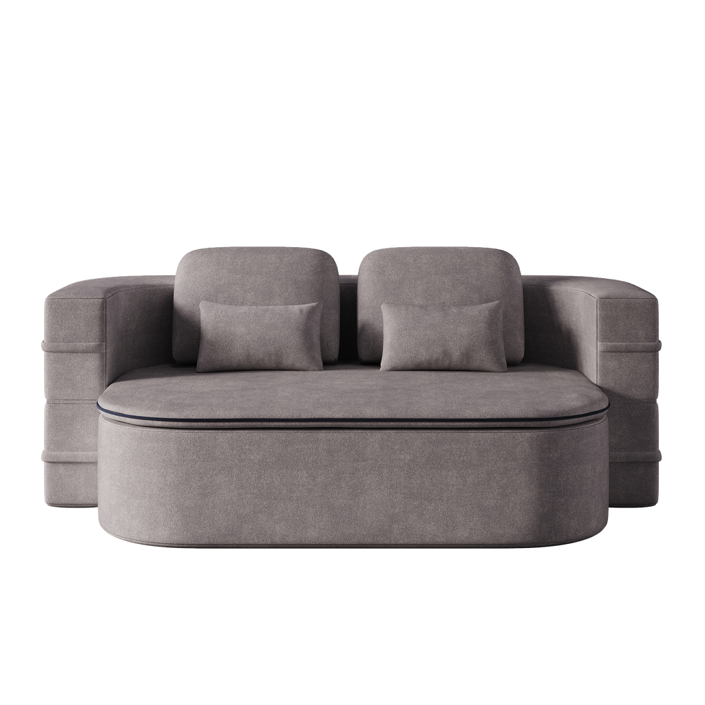 75''2-in-1 Foldable Sofa,Convertible Sleeper Foam Sofa Bed with Multi Functional Blanket, Chenille Floor folding sofa bed, Floor Sofa Lounge Sofa for Living Room Bedroom Lounge Studio