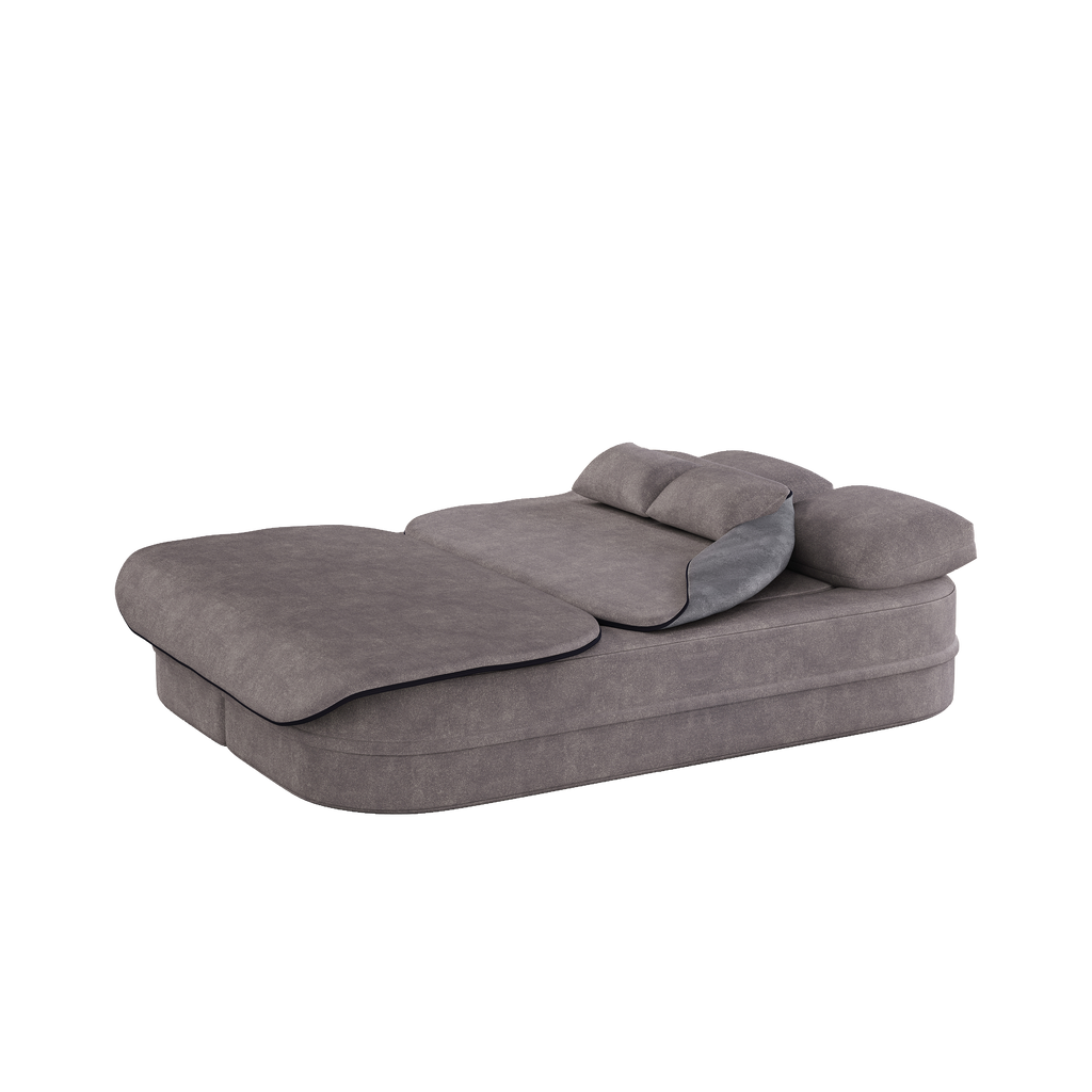 75''2-in-1 Foldable Sofa,Convertible Sleeper Foam Sofa Bed with Multi Functional Blanket, Chenille Floor folding sofa bed, Floor Sofa Lounge Sofa for Living Room Bedroom Lounge Studio