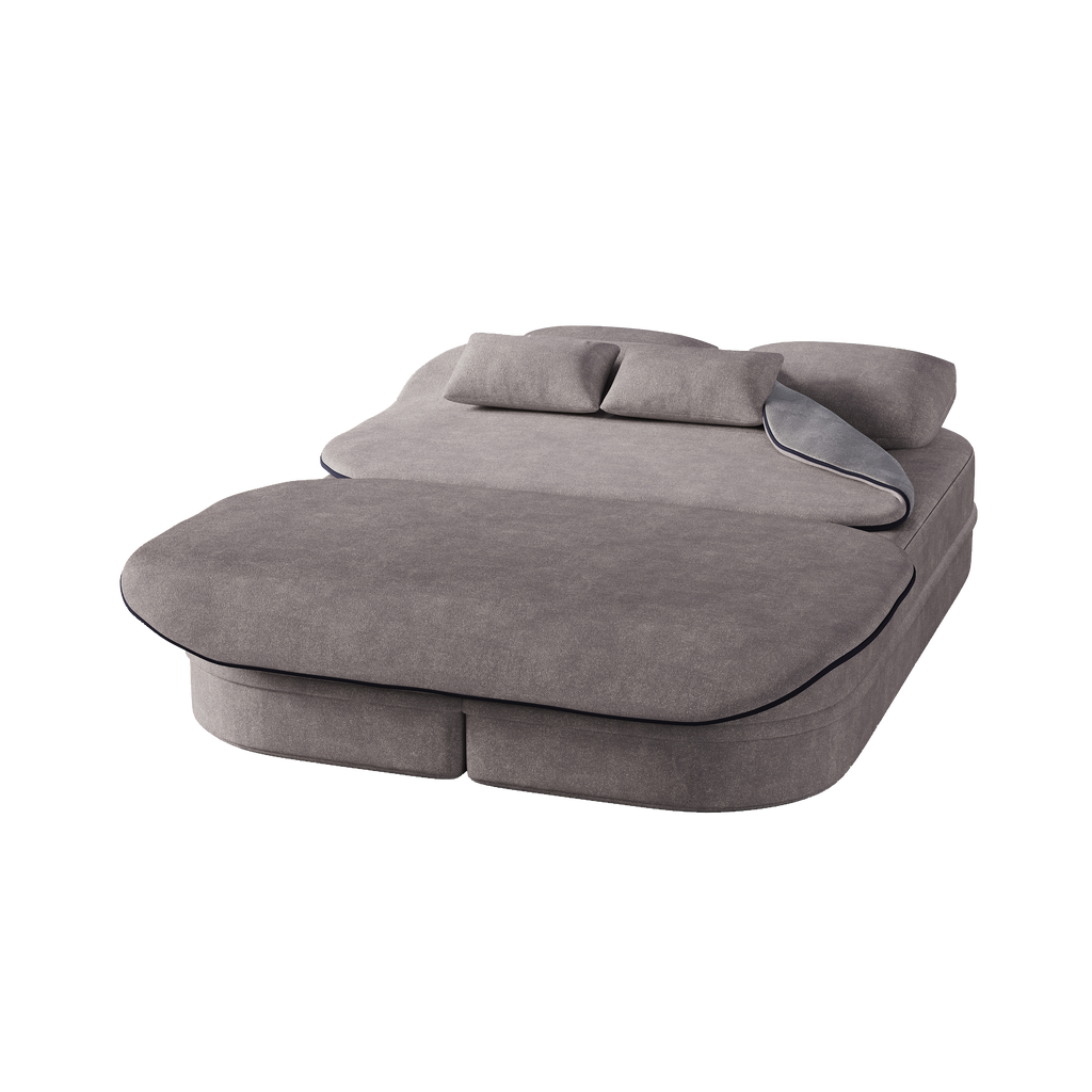 75''2-in-1 Foldable Sofa,Convertible Sleeper Foam Sofa Bed with Multi Functional Blanket, Chenille Floor folding sofa bed, Floor Sofa Lounge Sofa for Living Room Bedroom Lounge Studio