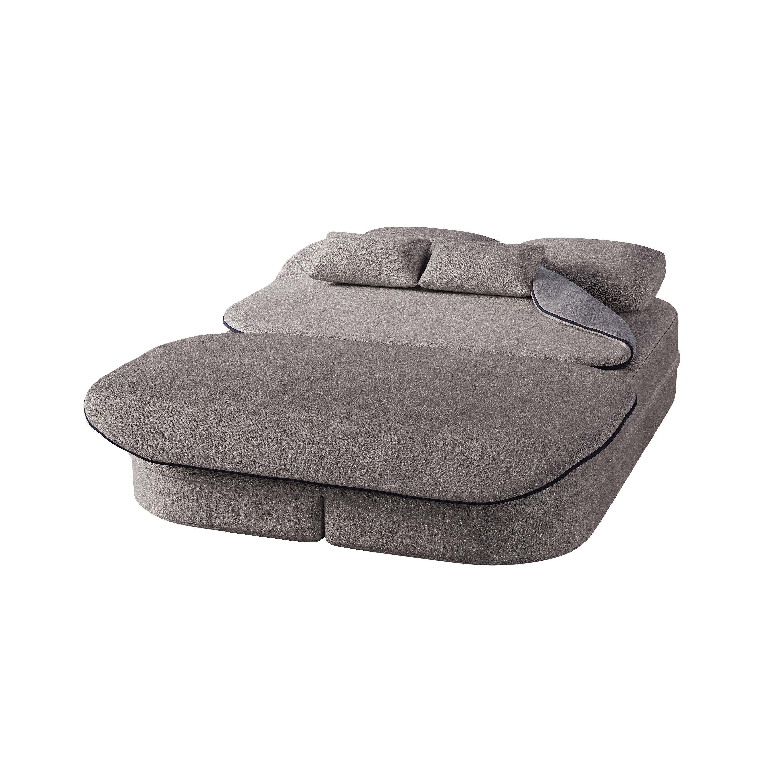 75''2-in-1 Foldable Sofa,Convertible Sleeper Foam Sofa Bed with Multi Functional Blanket, Chenille Floor folding sofa bed, Floor Sofa Lounge Sofa for Living Room Bedroom Lounge Studio