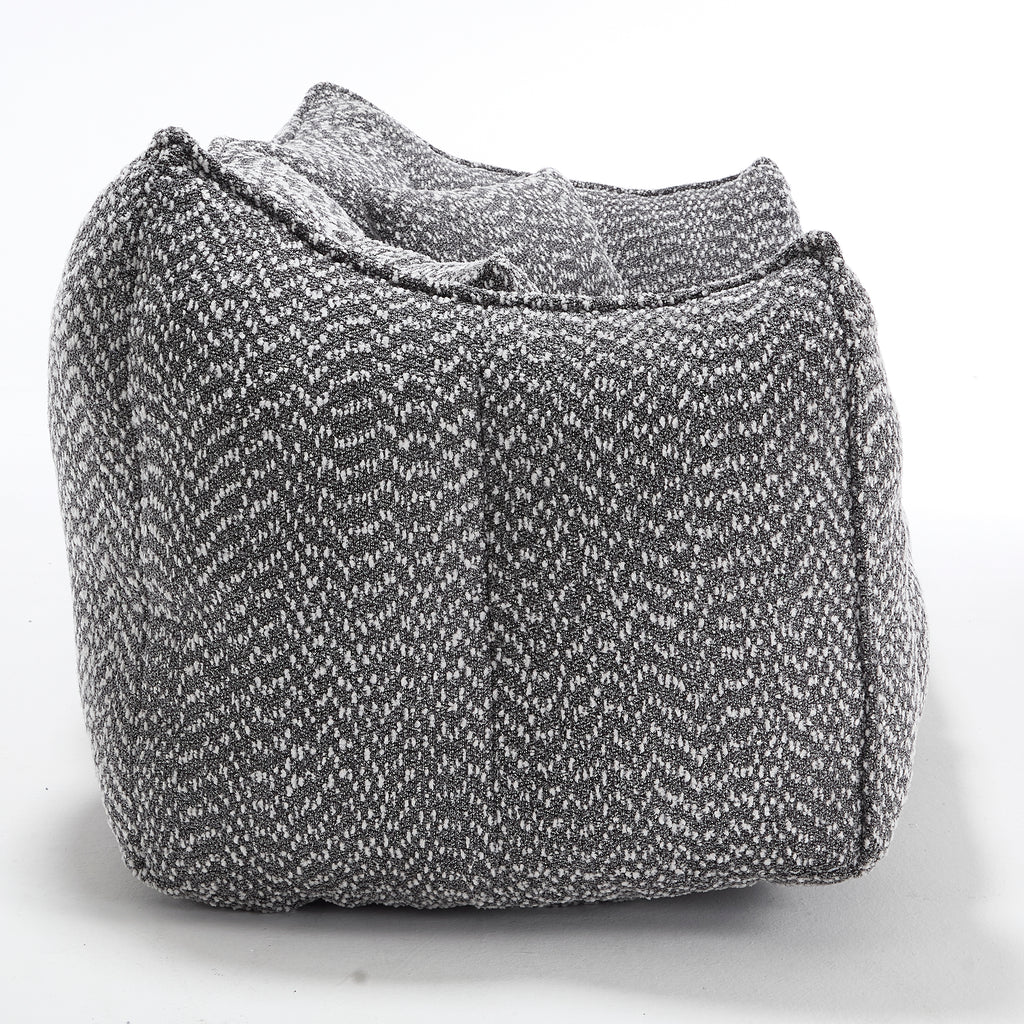 Soft beanbag chair with high resilience foam core for two people. The comfortable square recliner sofa is ideal for family members and friends engaged in games, reading, watching TV