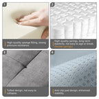 Modern Oversized Modular Sectional Sofa with 2 chaise lounge and 2 armrest,Sparkling Chenille Fabric Soft Cushion Sofa with 4 Pillows,4 PCS DIY Combination Tufted Sofa,No Assembly Required,GREY