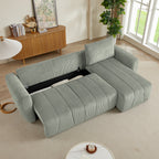 Convertible Sectional Sofa Couch, Modern Fabric 3 Seater L-Shaped Couch for Living Room, Apartment, Office, Small Space