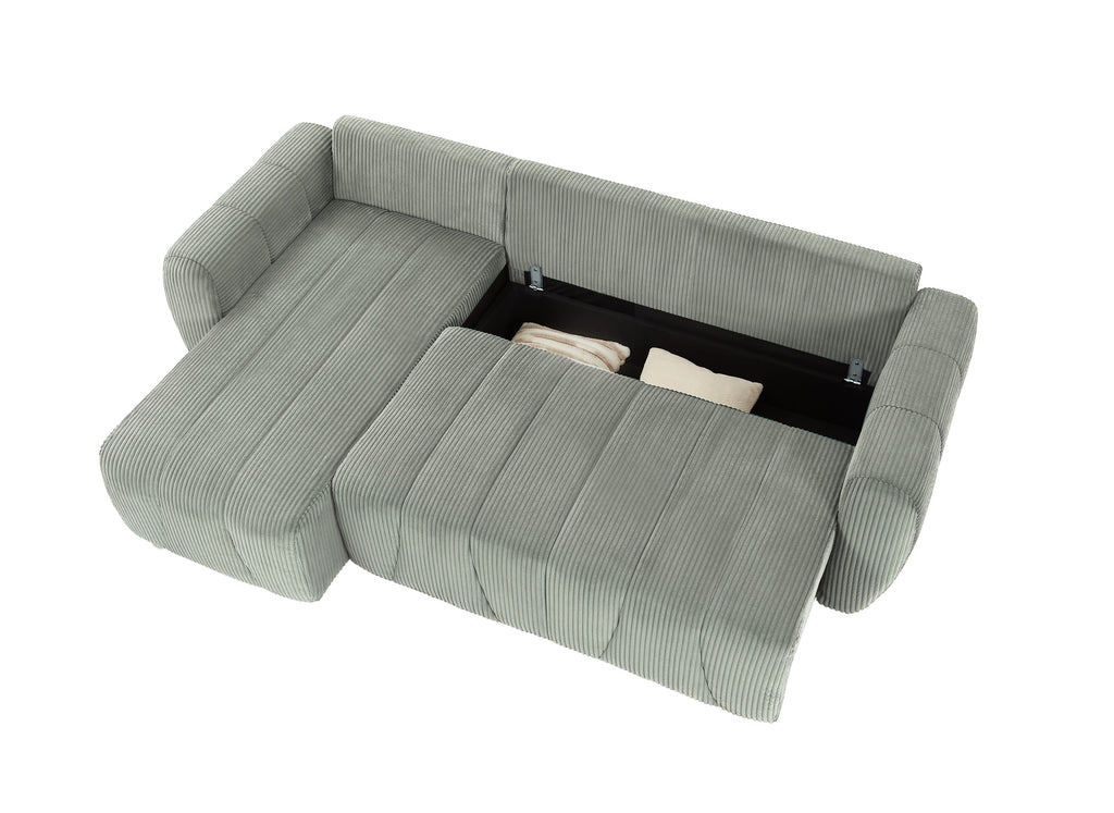Convertible Sectional Sofa Couch, Modern Fabric 3 Seater L-Shaped Couch for Living Room, Apartment, Office, Small Space