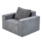 Sofa in a box Foam Sofa Couch with Pillow, Bean Bag Chairs for Adults Stuffed High-Density Foam, Large Bean Bag Sofa for Living room Bedroom Gaming Room