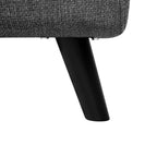 3 in 1 Foldable Linen Chaise Lounge with Adjustable Backrest, Footrest & Detachable Pillow, Convertible Chair Bed, Accent Chair, Small Space Sofa Bed for Living Room, Bedroom and Office, Grey