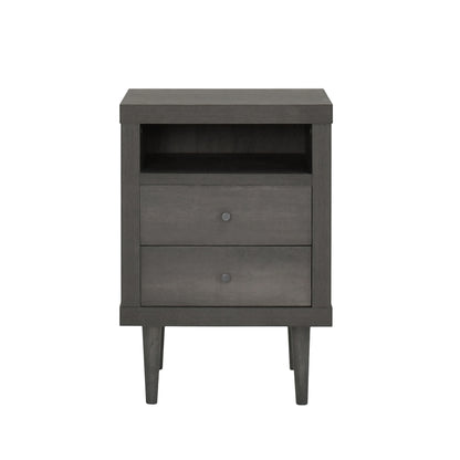 Ashley Modern Nightstand 2-Drawers, Bedside Table - Groovy Boardz