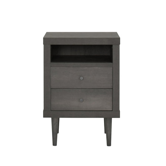 Ashley Modern Nightstand 2-Drawers, Bedside Table - Groovy Boardz
