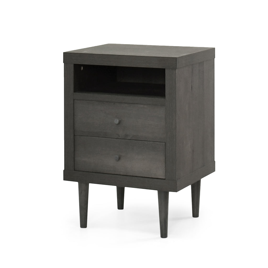 Ashley Modern Nightstand 2-Drawers, Bedside Table - Groovy Boardz
