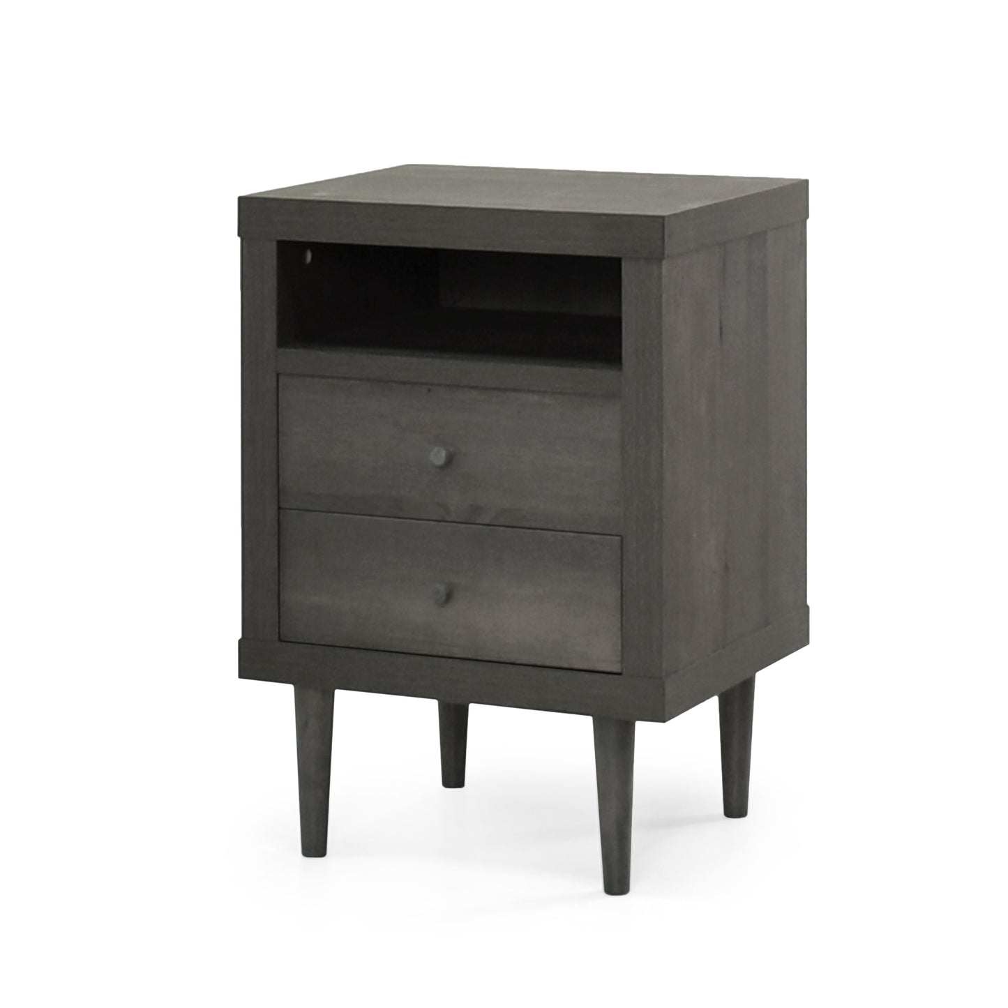 Ashley Modern Nightstand 2-Drawers, Bedside Table - Groovy Boardz