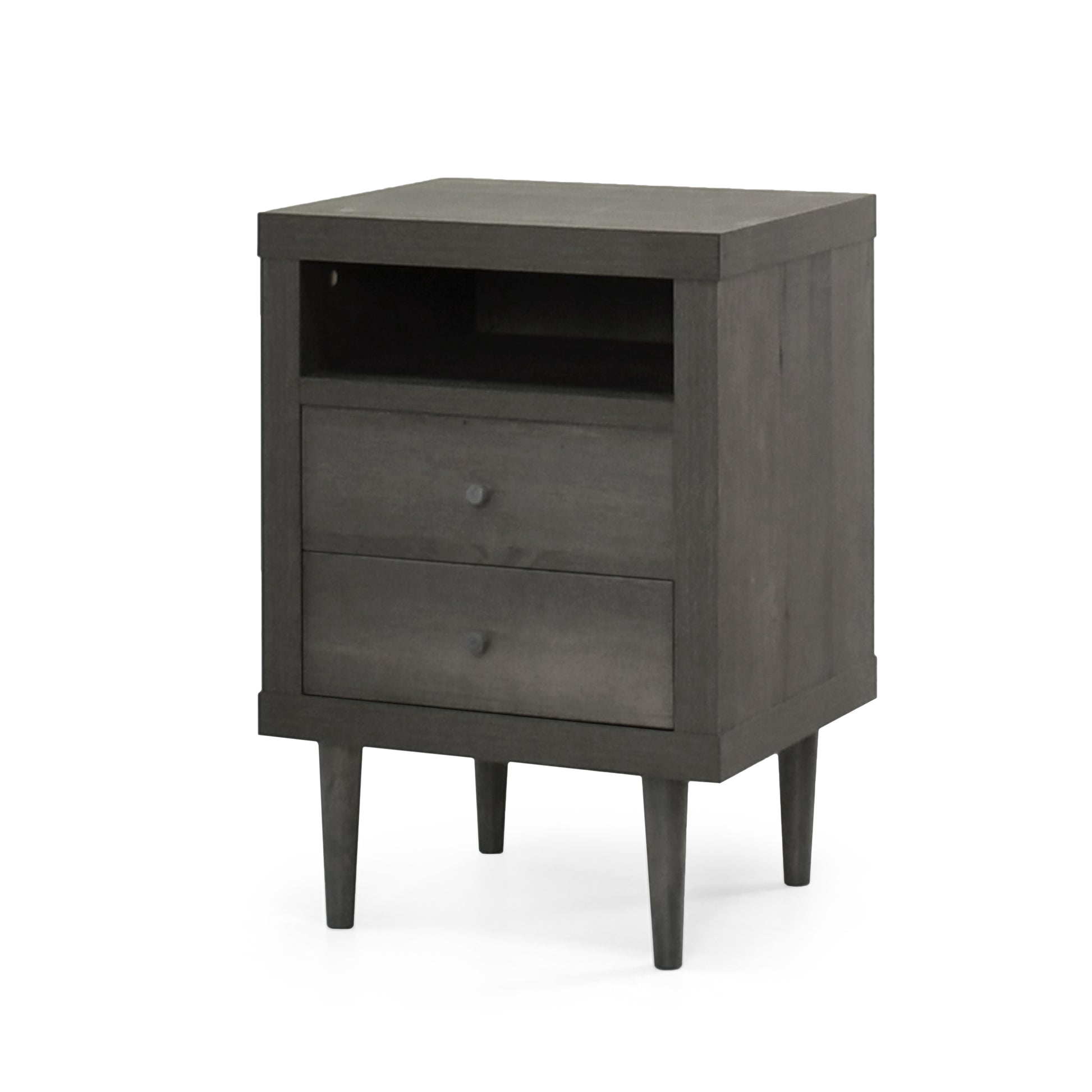Ashley Modern Nightstand 2-Drawers, Bedside Table - Groovy Boardz
