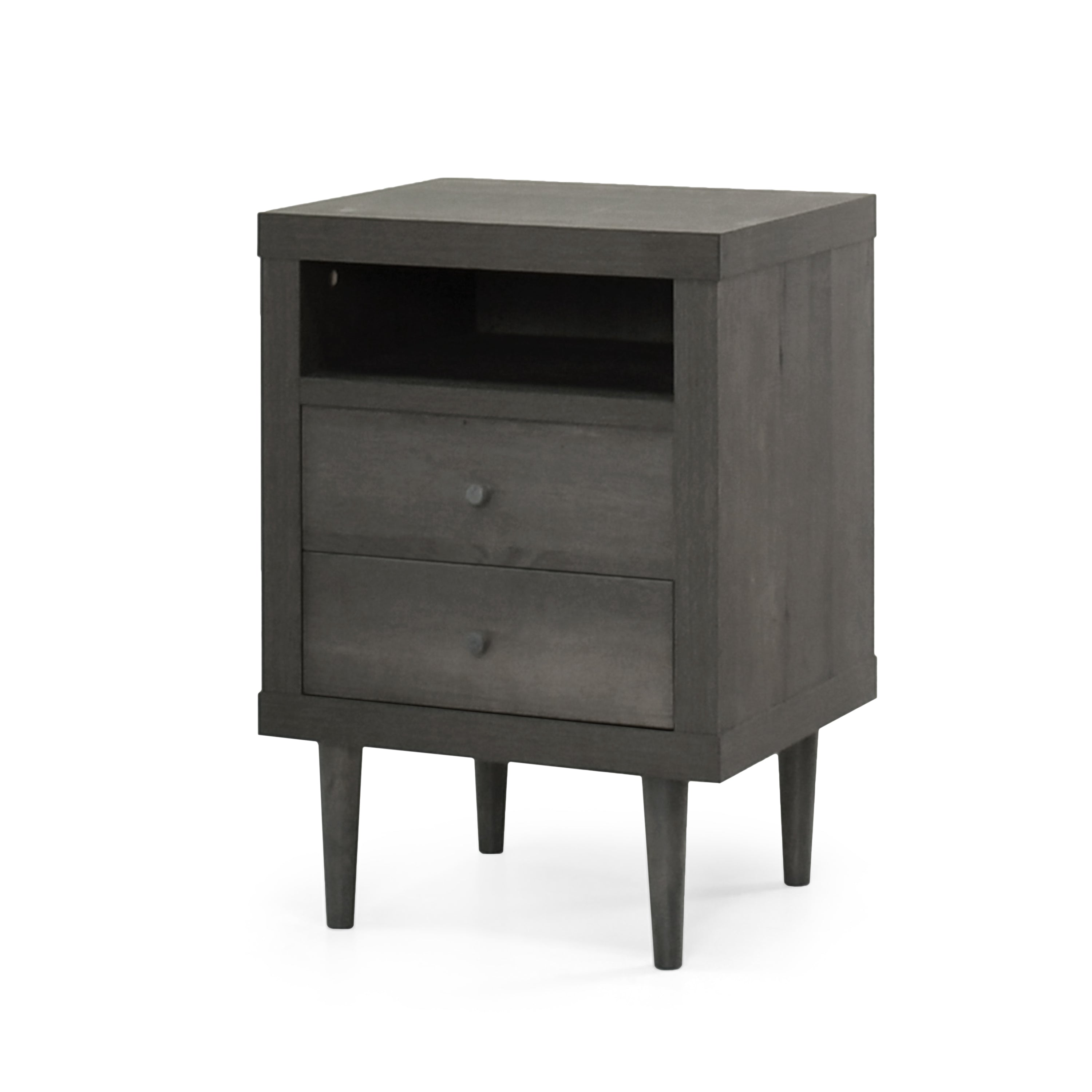 Ashley Modern Nightstand 2-Drawers, Bedside Table - Groovy Boardz