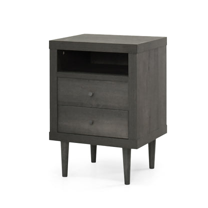 Ashley Modern Nightstand 2-Drawers, Bedside Table - Groovy Boardz