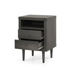 Ashley Modern Nightstand 2-Drawers, Bedside Table - Groovy Boardz