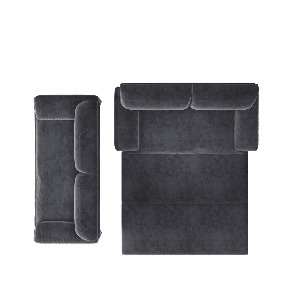 66' Queen Pull Out Sofa Bed, 3-in-1 Convertible Sleeper Sofa with Side Storage,Multi-Functional Velvet Loveseat Bed for Living Room,Bedroom,Apartment,Office