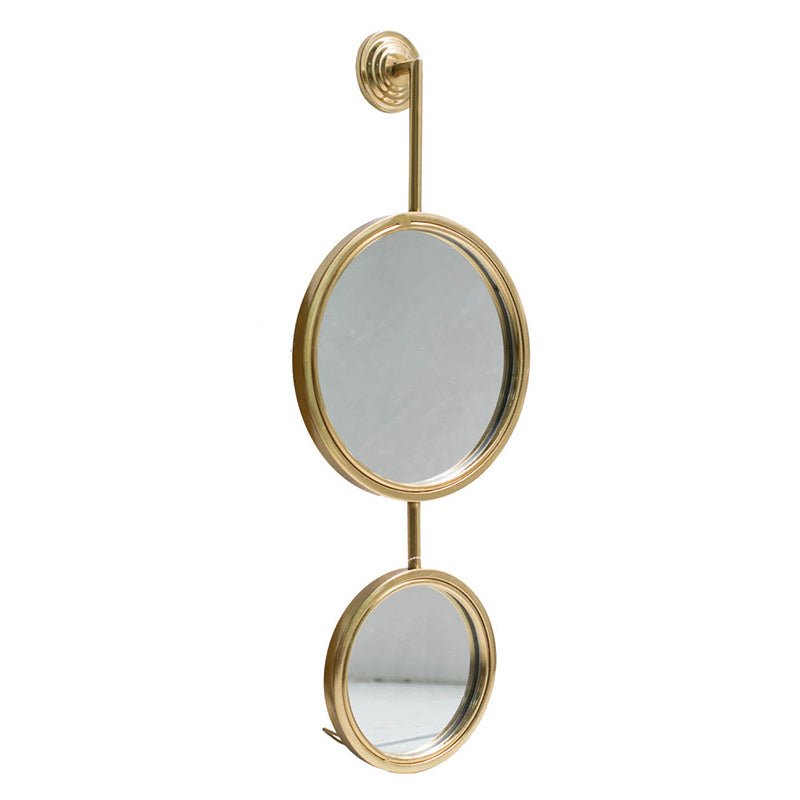 2 Circle Mirrors for Wall Decor, Unique Contemporary Wall Mirror for Living Room Bedroom Entryway,11" x 28.5" - Groovy Boardz