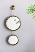 2 Circle Mirrors for Wall Decor, Unique Contemporary Wall Mirror for Living Room Bedroom Entryway,11" x 28.5" - Groovy Boardz