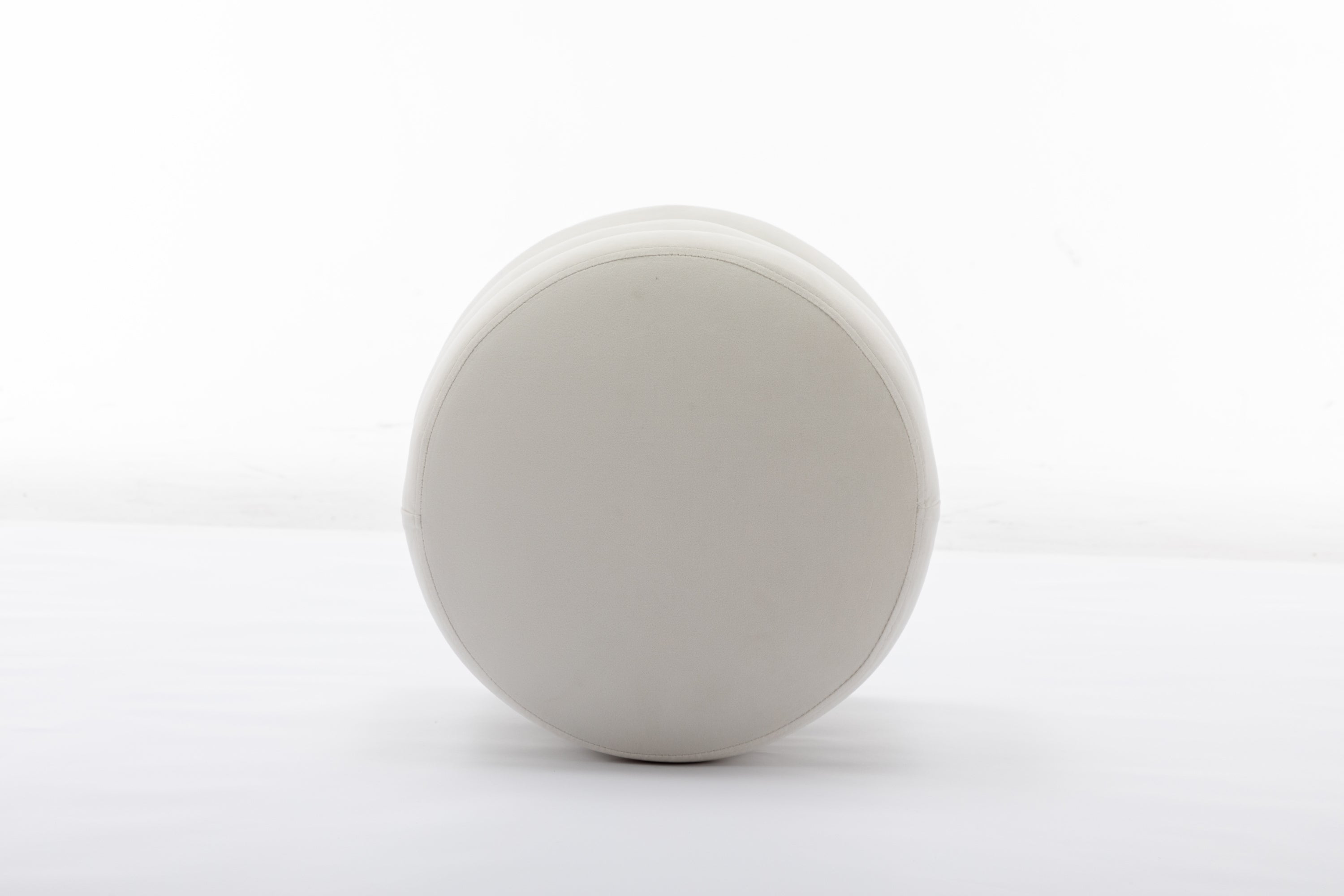 Gwen Soft Velvet Round Ottoman Footrest Stool
