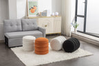 Gwen Soft Velvet Round Ottoman Footrest Stool