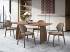 Hadasa 5Pcs Walnut Finish Dining Room Set