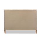 Haley Upholstered Cane-Back Platform Bed, Queen, Antique White Polyester