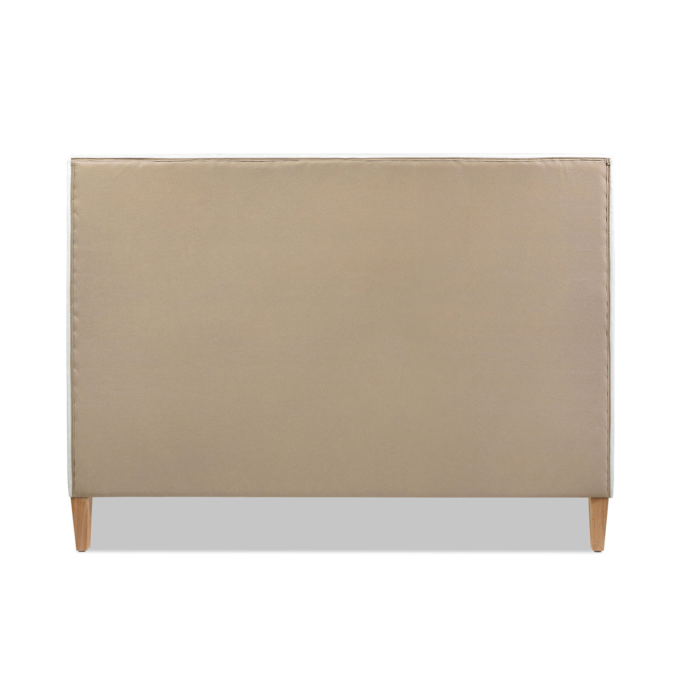 Haley Upholstered Cane-Back Platform Bed, Queen, Antique White Polyester