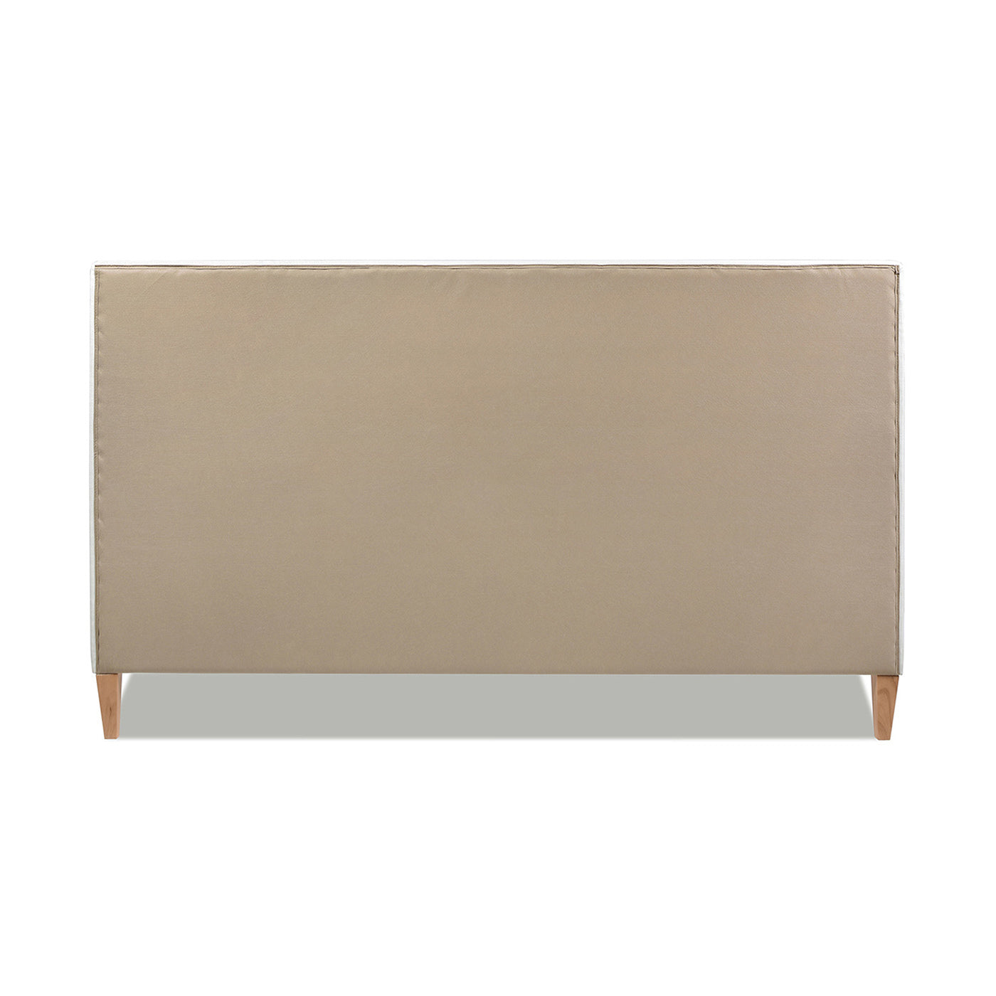 Haley Upholstered Cane-Back Platform Bed, King, Antique White Polyester