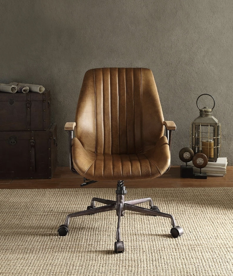 Hamilton Coffee Top Grain Leather Office Chair