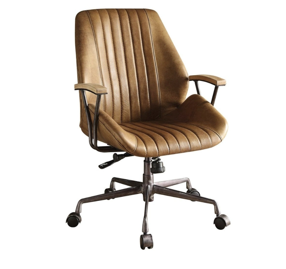 Hamilton Coffee Top Grain Leather Office Chair