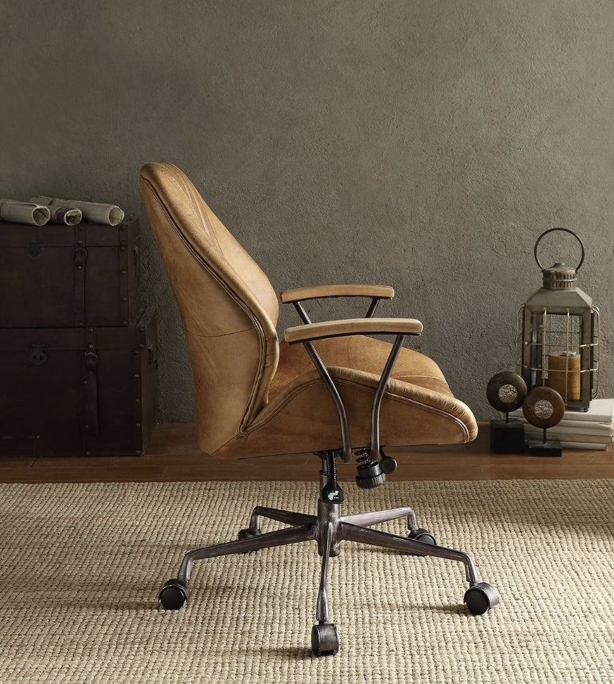Hamilton Coffee Top Grain Leather Office Chair