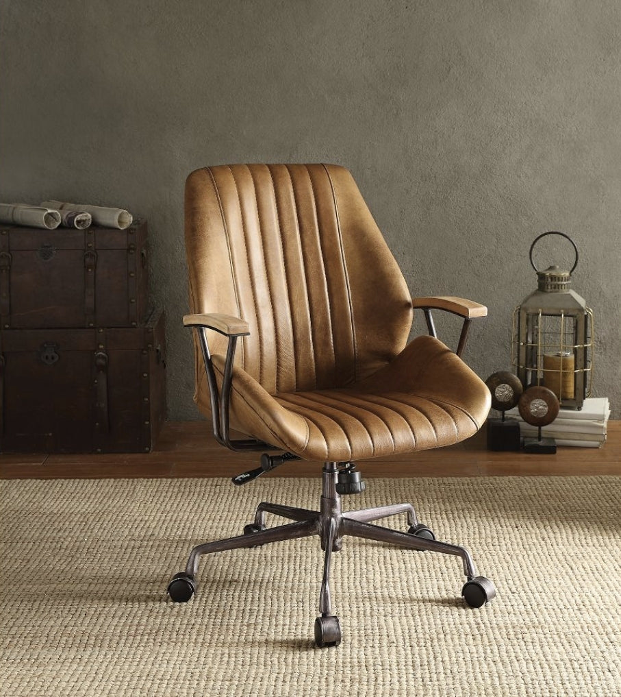 Hamilton Coffee Top Grain Leather Office Chair