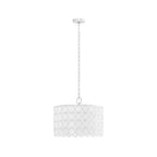 4-Light Glass Drum Shade Chandelier